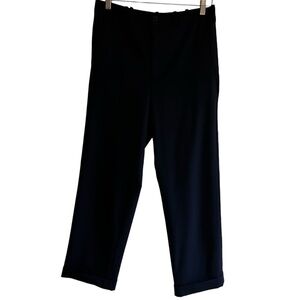 6397 wool cropped cuffed navy trousers size 4 excellent condition